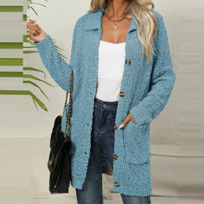 Long Teddy Cardigan – With Pockets & Warm
